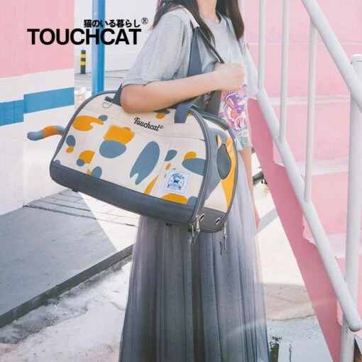 Touchcat 'Tote-Tails' Designer Airline Approved Collapsible Cat Carrier -Tropiclean Store touchcat tote tails designer airline approved collapsible cat carrier 634692