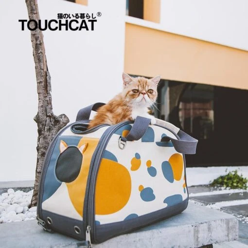 Touchcat 'Tote-Tails' Designer Airline Approved Collapsible Cat Carrier -Tropiclean Store touchcat tote tails designer airline approved collapsible cat carrier 919487