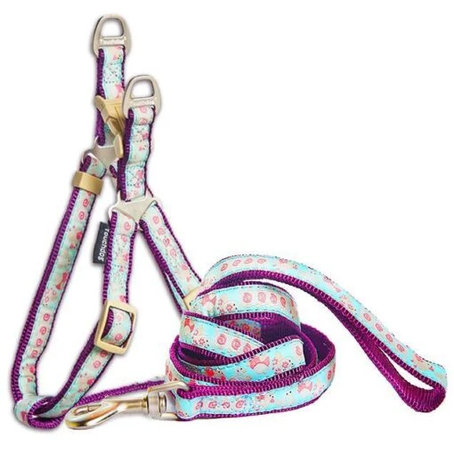 Touchdog 'Avery Patterned' Tough Stitched Dog Harness And Leash -Tropiclean Store touchdog avery patterned tough stitched dog harness and leash 365727