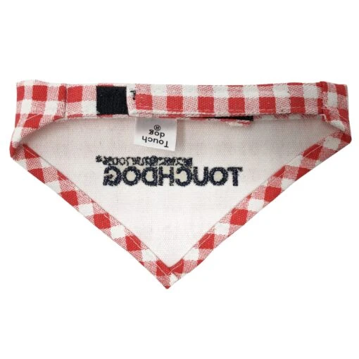 Touchdog Plaid Patterned Hook-and-Loop Fashion Dog Bandana -Tropiclean Store touchdog bad to the bone plaid patterned fashionable velcro bandana 187881 scaled