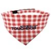 Touchdog Plaid Patterned Hook-and-Loop Fashion Dog Bandana -Tropiclean Store touchdog bad to the bone plaid patterned fashionable velcro bandana 876123