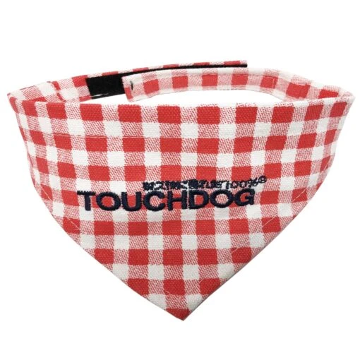 Touchdog Plaid Patterned Hook-and-Loop Fashion Dog Bandana -Tropiclean Store touchdog bad to the bone plaid patterned fashionable velcro bandana 876123 scaled