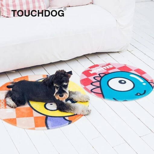 Touchdog Cartoon Crabby Tooth Monster Rounded Cat And Dog Mat -Tropiclean Store touchdog cartoon crabby tooth monster rounded cat and dog mat 676879