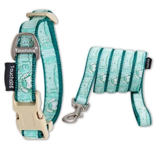 Touchdog 'Funny Bun' Tough Stitched Embroidered Collar And Leash -Tropiclean Store touchdog funny bun tough stitched embroidered collar and leash 687359