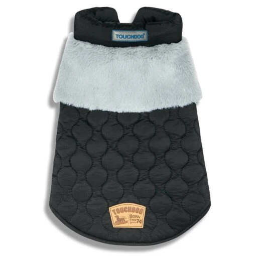 Touchdog 'Furrost-Bite' Fur And Fleece Designer Fashion Dog Jacket -Tropiclean Store touchdog furrost bite fur and fleece fashion dog jacket 608172