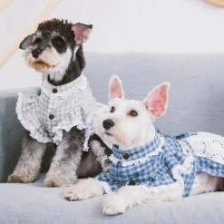 Touchdog 'I Love Poochi' Classical Plaid Fashion Designer Dog Dress -Tropiclean Store touchdog i love poochi classical fashion plaid dog dress 239843