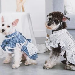 Touchdog 'I Love Poochi' Classical Plaid Fashion Designer Dog Dress -Tropiclean Store touchdog i love poochi classical fashion plaid dog dress 269573