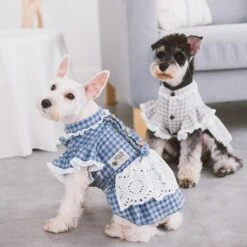 Touchdog 'I Love Poochi' Classical Plaid Fashion Designer Dog Dress -Tropiclean Store touchdog i love poochi classical fashion plaid dog dress 943741