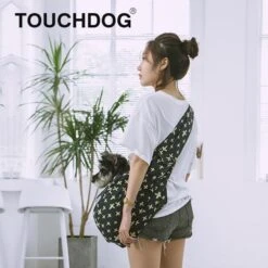 Touchdog 'Paw-Ease' Over-The-Shoulder Travel Sling Pet Carrier -Tropiclean Store touchdog paw ease over the shoulder travel sling pet carrier 380309