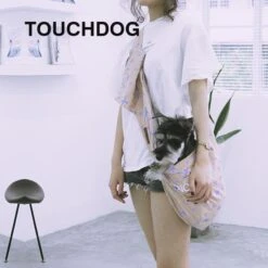 Touchdog 'Paw-Ease' Over-The-Shoulder Travel Sling Pet Carrier -Tropiclean Store touchdog paw ease over the shoulder travel sling pet carrier 389151