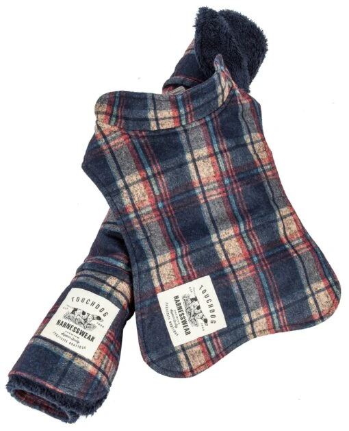 Touchdog ® 2-In-1 Tartan Plaid Dog Jacket And Matching Reversible Dog Mat -Tropiclean Store touchdog r 2 in 1 tartan plaided dog jacket with matching reversible dog mat 445402 scaled