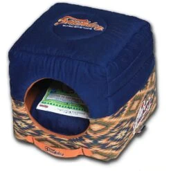 Touchdog ® '70's Vintage-Tribal' 2-in-1 Collapsible Squared Dog And Cat Bed -Tropiclean Store touchdog r 70s vintage tribal throwback convertible squared 2 in 1 collapsible pet dog cat house bed lounge 101405