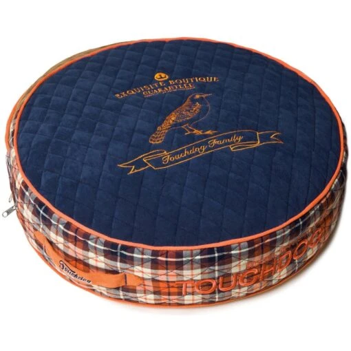 Touchdog ® 'Bark-Royale' Quilted And Raised Premium Rounded Designer Dog Bed -Tropiclean Store touchdog r bark royale posh rounded and raised fashion designer fleece quilted plaid pet dog bed mat lounge 253138