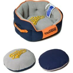 Touchdog ® 'Castle-Bark' Original Premium Designer Rounded Dog Bed -Tropiclean Store touchdog r castle bark original ultimate rounded retro faded premium designer fashion pet dog bed 346247