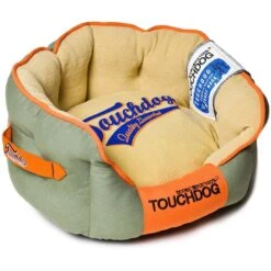 Touchdog ® 'Castle-Bark' Original Premium Designer Rounded Dog Bed -Tropiclean Store touchdog r castle bark original ultimate rounded retro faded premium designer fashion pet dog bed 527982