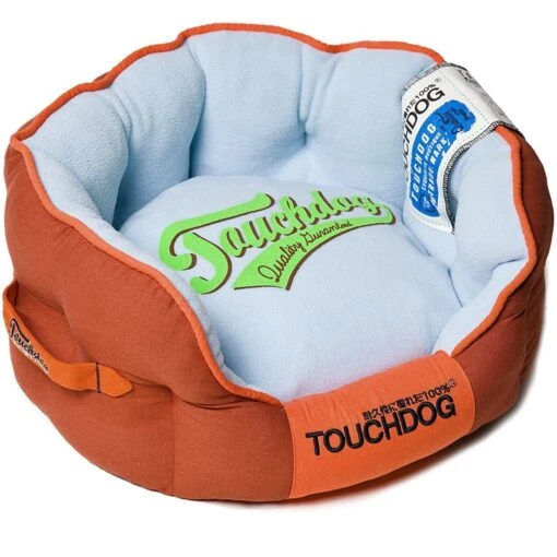 Touchdog ® 'Castle-Bark' Original Premium Designer Rounded Dog Bed -Tropiclean Store touchdog r castle bark original ultimate rounded retro faded premium designer fashion pet dog bed 568681