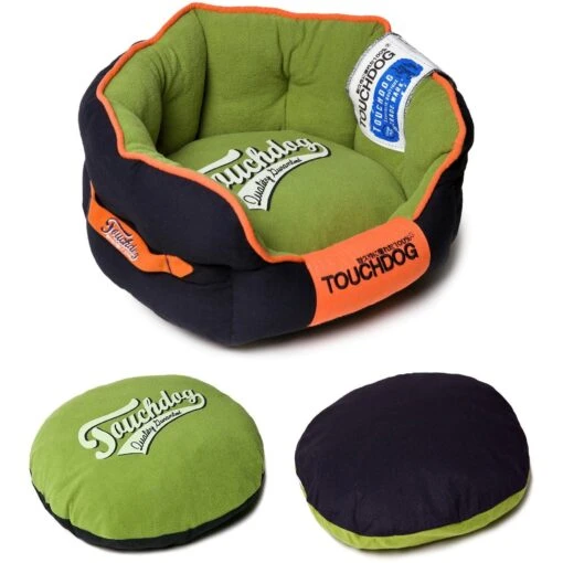 Touchdog ® 'Castle-Bark' Original Premium Designer Rounded Dog Bed -Tropiclean Store touchdog r castle bark original ultimate rounded retro faded premium designer fashion pet dog bed 609907