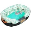 Touchdog ® 'Floral-Galoral' Ultra-Plush Rectangular Rounded Designer Dog Bed -Tropiclean Store touchdog r floral galoral ultra plush rectangular rounded fashion designer pet dog bed lounge 678516