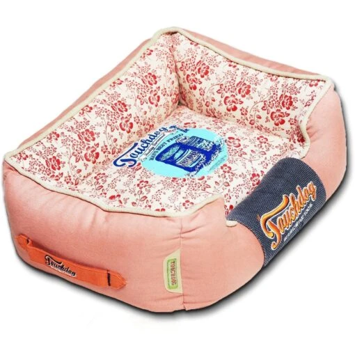 Touchdog ® 'Floral-Galoral' Designer Rectangular Dog Bed -Tropiclean Store touchdog r floral galoral vintage printed ultra plush rectangular fashion designer pet dog bed lounge 412287