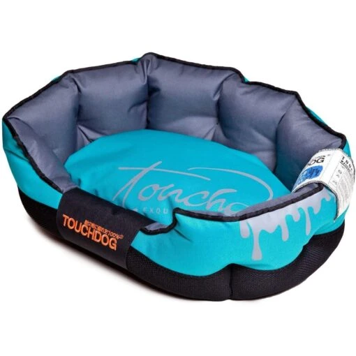 Touchdog ® 'Performance-Max' Sporty Reflective Water-Resistant Dog Bed -Tropiclean Store touchdog r performance max sporty comfort cushioned reflective water resistant fashion pet dog bed mat 124537