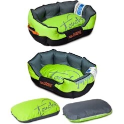 Touchdog ® 'Performance-Max' Sporty Reflective Water-Resistant Dog Bed -Tropiclean Store touchdog r performance max sporty comfort cushioned reflective water resistant fashion pet dog bed mat 156622