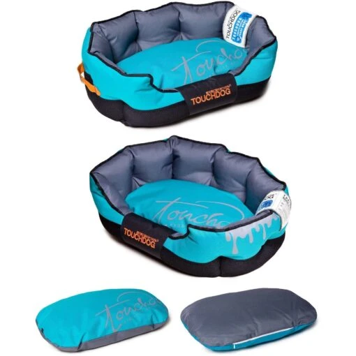 Touchdog ® 'Performance-Max' Sporty Reflective Water-Resistant Dog Bed -Tropiclean Store touchdog r performance max sporty comfort cushioned reflective water resistant fashion pet dog bed mat 178231