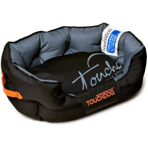 Touchdog ® 'Performance-Max' Sporty Reflective Water-Resistant Dog Bed -Tropiclean Store touchdog r performance max sporty comfort cushioned reflective water resistant fashion pet dog bed mat 852936