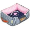 Touchdog ® 'Polka-Striped' Rectangular Designer Premium Dog Bed -Tropiclean Store touchdog r polka striped polo easy wash rectangular fashion designer pet dog bed lounge 153746