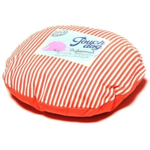 Touchdog ® 'Polka-Striped' Polo Designer Premium Rounded Dog Bed -Tropiclean Store touchdog r polka striped polo rounded fashion designer pet dog bed lounge 800741