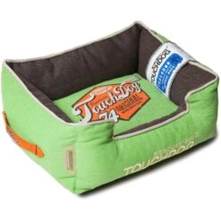 Touchdog ® 'Sporty Vintage' Original Reversible Rectangular Designer Dog Bed -Tropiclean Store touchdog r sporty vintage original throwback reversible plush rectangular pet dog bed 140907