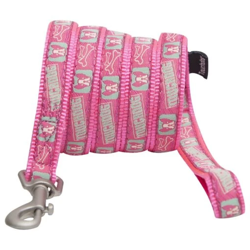 Touchdog Tough Stitched Durable Embroidered Leash And Harness - Pink -Tropiclean Store touchdog tough stitched durable embroidered leash and harness pink 378757