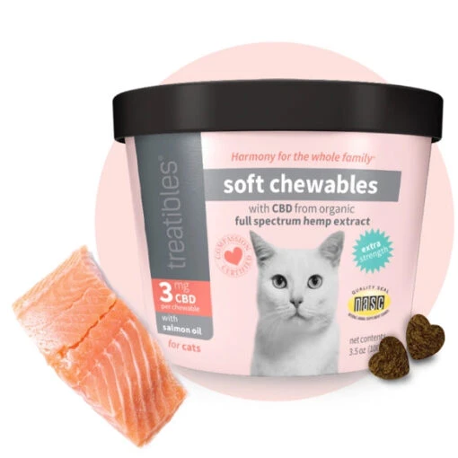 Treatibles Full Size Feline Extra Strength Soft Chews (100ct) Cup 3mg CBD Soft Chew Cat Supplement -Tropiclean Store treatibles full size feline extra strength soft chews 100ct cup 3mg cbd soft chew cat supplement 399401