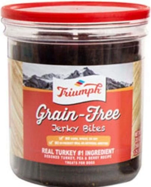 Triumph Grain-Free Free Spirit Deboned Turkey/Pea/Berry Jerky Bites Jerky Dog Treats - 20 Oz - Case Of 6 -Tropiclean Store triumph grain free free spirit deboned turkeypeaberry jerky bites jerky dog treats 20 oz case of 6 396445