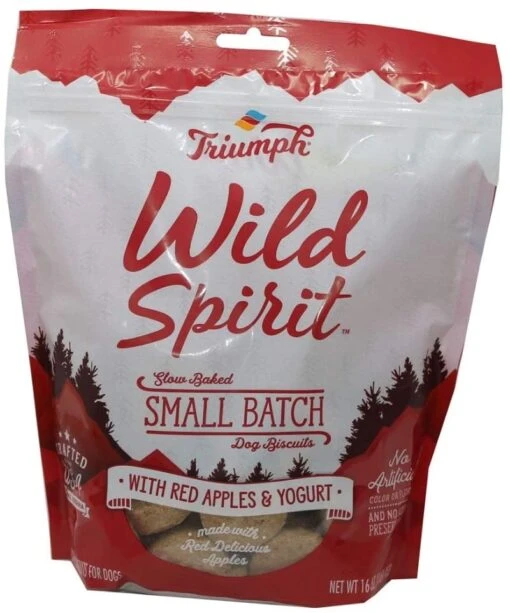 Triumph Wild Spirit Wheat-Free Red Apples & Yogurt Dog Biscuits - 16 Oz - Case Of 6 -Tropiclean Store triumph wild spirit wheat free red apples yogurt dog biscuits 16 oz case of 6 220244