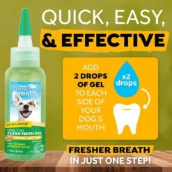 Tropiclean Fresh Breath No Brushing Clean Teeth Oral Care Gel Peanut Butter - 2 Oz -Tropiclean Store tropiclean fresh breath no brushing clean teeth oral care gel peanut butter 2 oz 142941