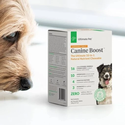 Ultimate Pet Nutrition Canine Boost Tablets Instant Nutrition Booster Dog Supplements - 60 Count -Tropiclean Store ultimate pet nutrition canine boost tablets instant nutrition booster dog supplements 60 count 974069