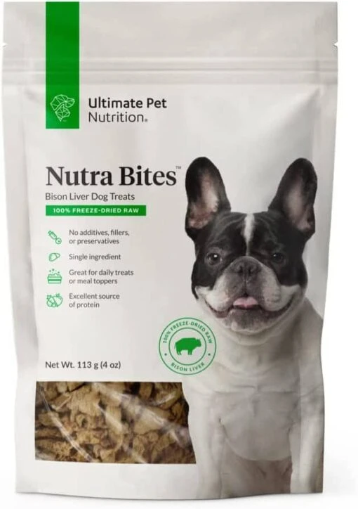 Ultimate Pet Nutrition Nutra Bites Bison Liver Freeze-Dried Dog Treats - 4 Oz -Tropiclean Store ultimate pet nutrition nutra bites bison liver freeze dried dog treats 4 oz 730245