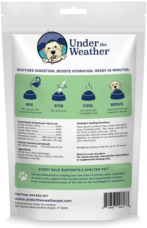 Under The Weather Hamburger, Rice & Sweet Potato Freeze-Dried Dog Food - 6 Oz -Tropiclean Store under the weather hamburger rice sweet potato freeze dried dog food 6 oz 703066