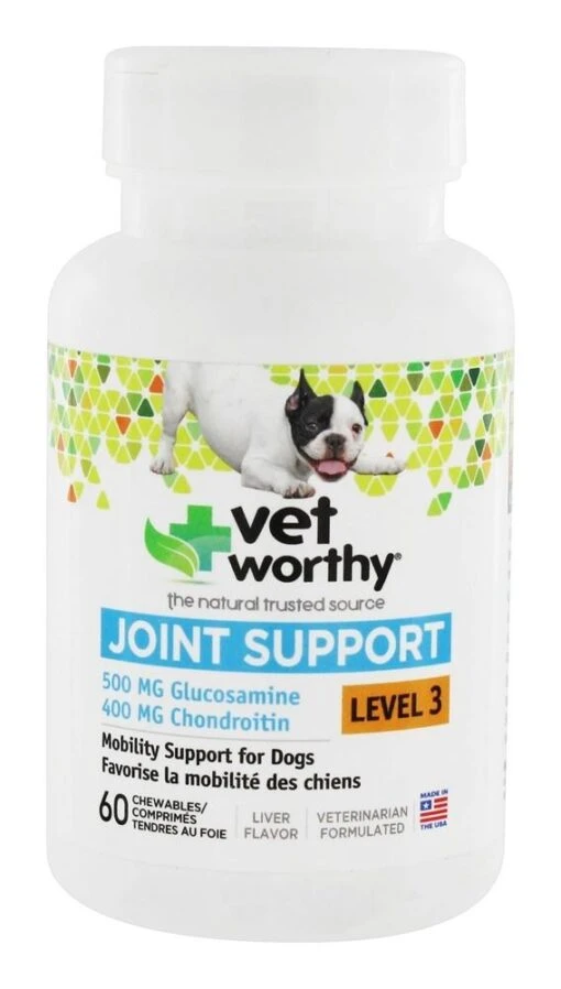 Vet Worthy Joint Support Level 3 Chewable Dog Supplements - 60 Ct Capsule Bottle -Tropiclean Store vet worthy joint support level 3 chewable dog supplements 60 ct capsule bottle 635647