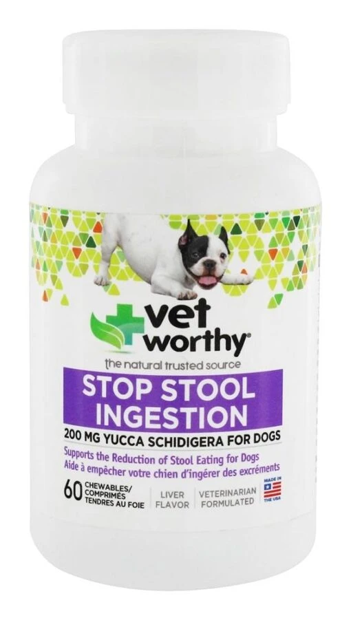 Vet Worthy Stop Stool Ingestion Tablet Chewable Dog Tablets - 60 Capsule Bottle -Tropiclean Store vet worthy stop stool ingestion tablet chewable dog tablets 60 capsule bottle 229548