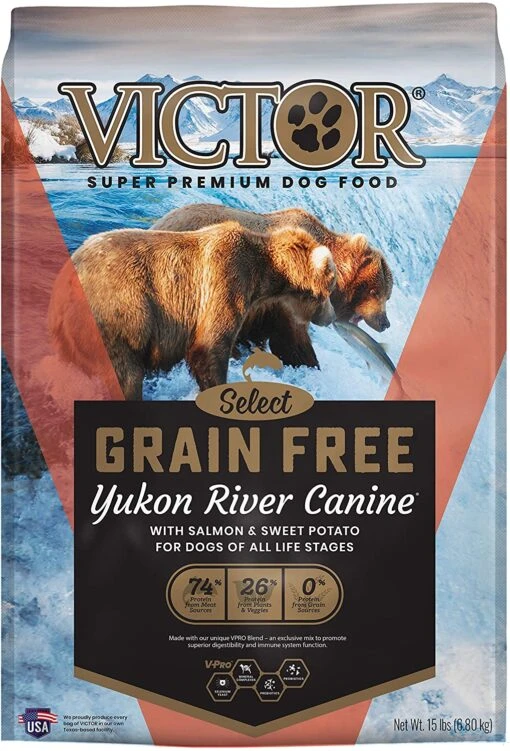 Victor Grain Free Yukon River Formula Dry Dog Food - 15 Lb Bag -Tropiclean Store victor grain free yukon river formula dry dog food 15 lb bag 301270