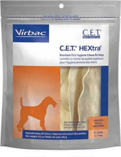 Virbac C.E.T. HEXtra Premium Oral Hygiene Chews -Tropiclean Store virbac cet hextra premium oral hygiene chews 912384