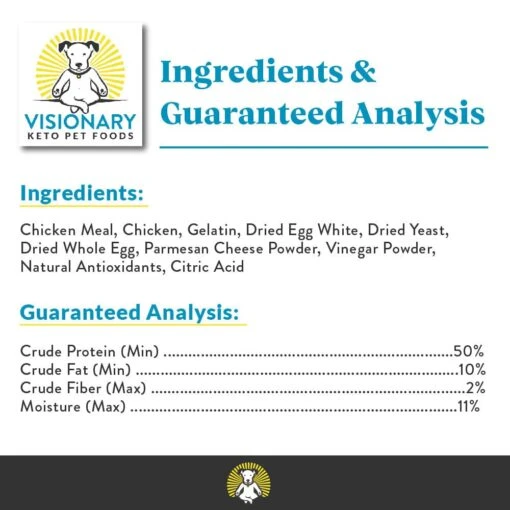 Visionary Pet Chicken Recipe Low Carb Keto Treats For Dogs -Tropiclean Store visionary pet chicken recipe low carb keto treats for dogs 442046