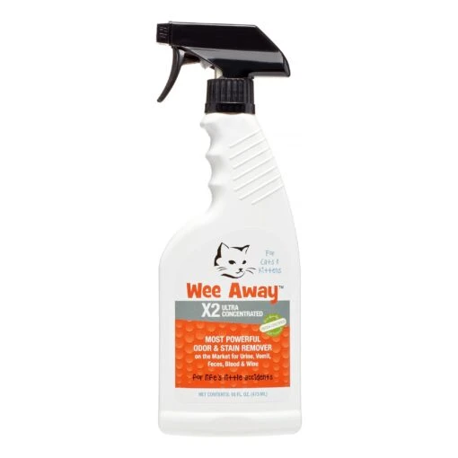 Wee Away Cats X2 Stain And Odor Eliminator - 16 Oz Bottle -Tropiclean Store wee away cats x2 stain and odor eliminator 16 oz bottle 607239