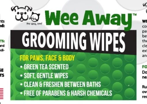 Wee Away Grooming Wipes Green Tea - Mini Size Cat And Dog Wipes - 10 Wipes Per Pack - 10 Packs -Tropiclean Store wee away grooming wipes green tea mini size cat and dog wipes 10 wipes per pack 10 packs 396478