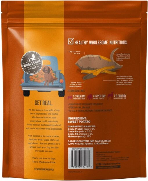 Wholesome Pride Sweet Potato Fries Dog Dehydrated Treats - 8 Oz Bag -Tropiclean Store wholesome pride sweet potato fries dog dehydrated treats 8 oz bag 720077