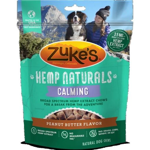 Zuke's Hemp Naturals Calming Peanut Butter Soft And Chewy Dog Treats - 5 Oz Bag -Tropiclean Store zukes hemp naturals calming peanut butter soft and chewy dog treats 5 oz bag 843880